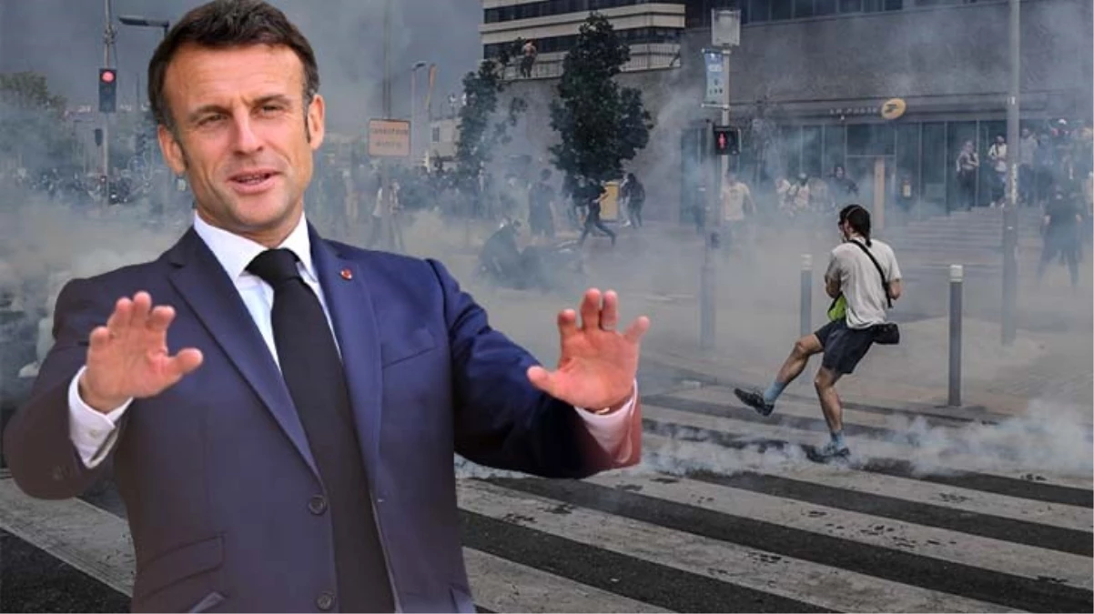 Macron, protestolara karışan gençlerin ailelerini hedef aldı: Ceplerine dokunmak lazım